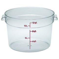 Cambro RFSCW12135 Camwear 12 Qt. Clear Round Food Storage Container
