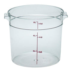 Cambro RFSCW6135 Camwear 6 Qt. Clear Round Food Storage Container