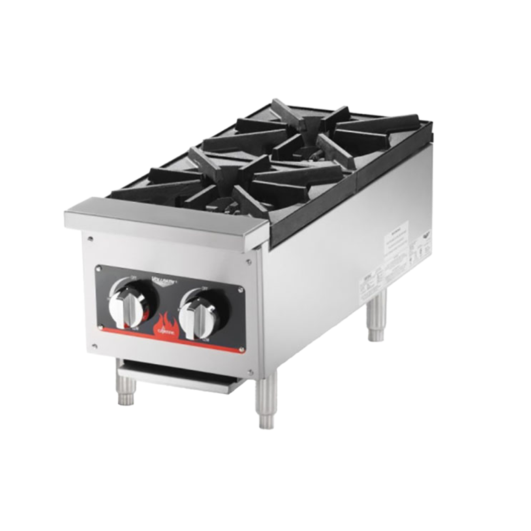 Commercial countertop ranges and hot plates — gas, electric, and propane models from Atosa, Vulcan, Garland, and Nella at NellaOnline.com