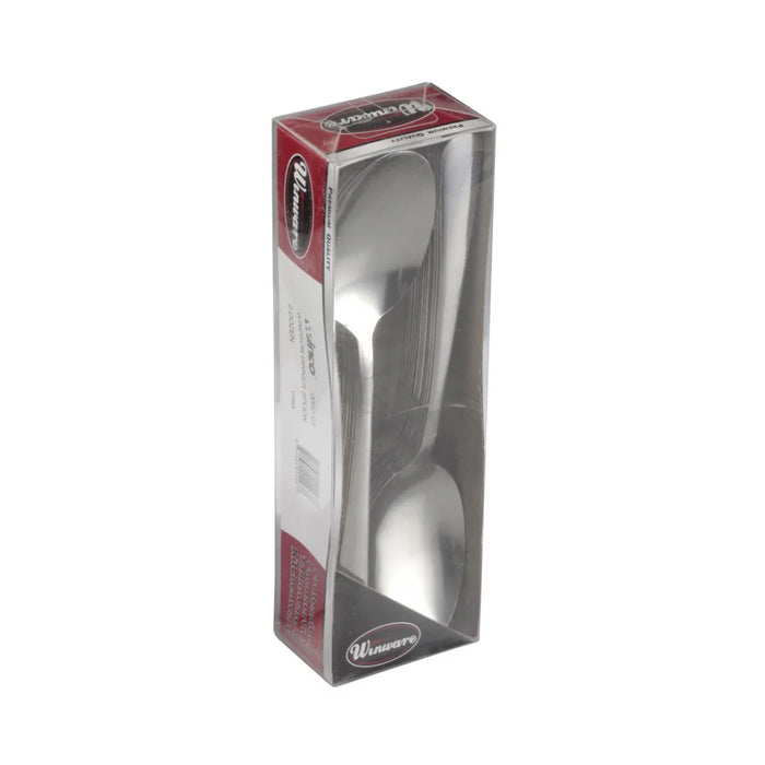 Winco 0082-03 7" Windsor Stainless Steel Dinner Spoon - 24/Case