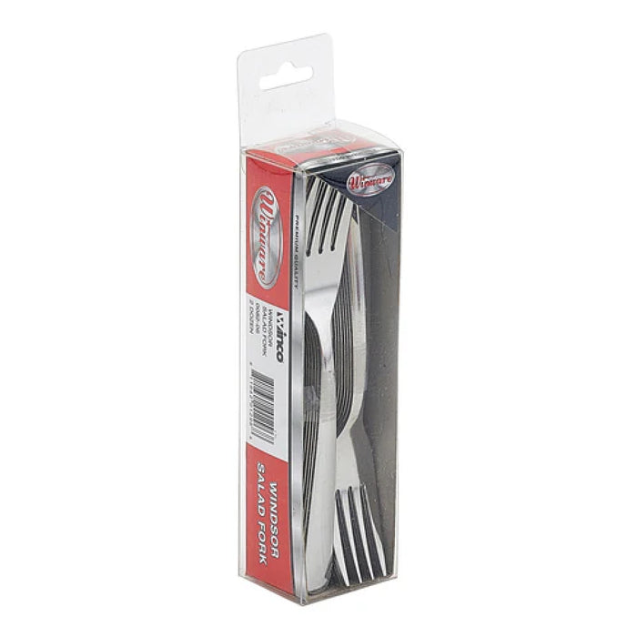 Winco 0082-06 6.25" Windsor Stainless Steel Salad Fork - 24/Case