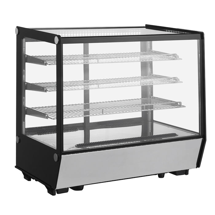 Nella 35" Countertop Square Glass Refrigerated Display Case with 3 Shelves - 6.56 Cu. Ft.