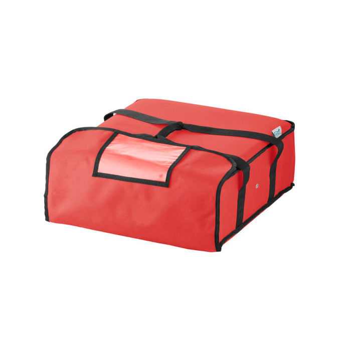 Choice 124PIBAG2NYL 18" x 18" x 5" Nylon Insulated Pizza Delivery Bag - Red