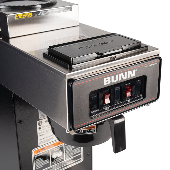 Bunn VP17-2 Pourover Coffee Brewer With 2 Warmers - Black - 13300.6002