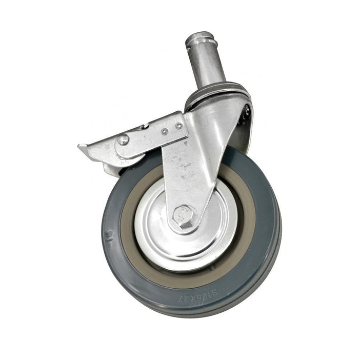Nella 5" Industrial Caster with Brakes for Chrome and Epoxy Stock Shelves - Per Piece