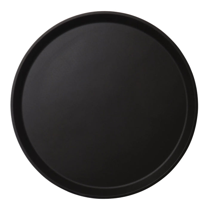 Cambro 1800CT110 Camtread® 18" Round Black Non-Skid Serving Tray
