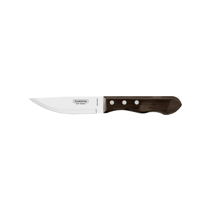 Tramontina 9.9" Pointed Tip Steak Knife with Polywood Handle - 12/Case - 21116095B