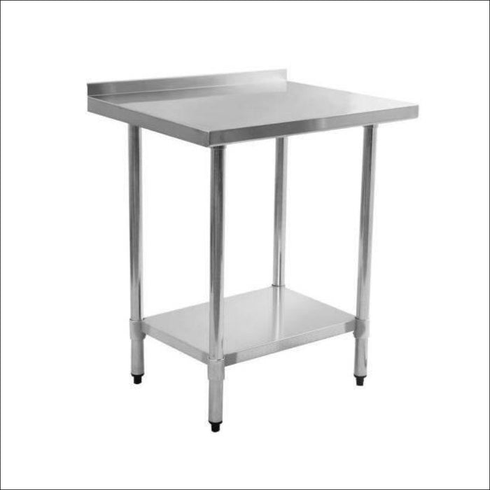 Nella 30" x 30" Stainless Steel Table With Backsplash - 22086