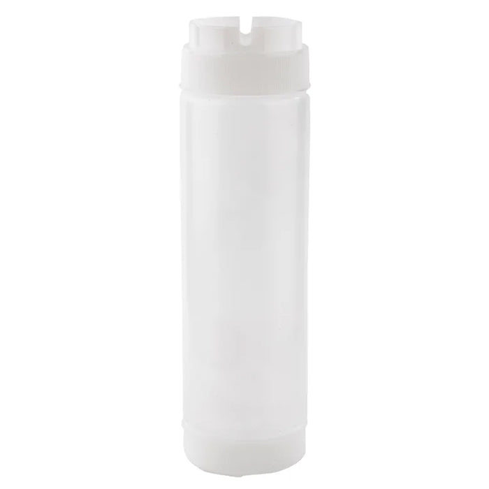 TableCraft 24 Oz. Invertatop Polyethylene Clear Squeeze Bottle - 24SV