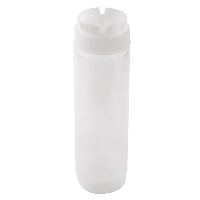 TableCraft 24 Oz. Invertatop Polyethylene Clear Squeeze Bottle - 24SV