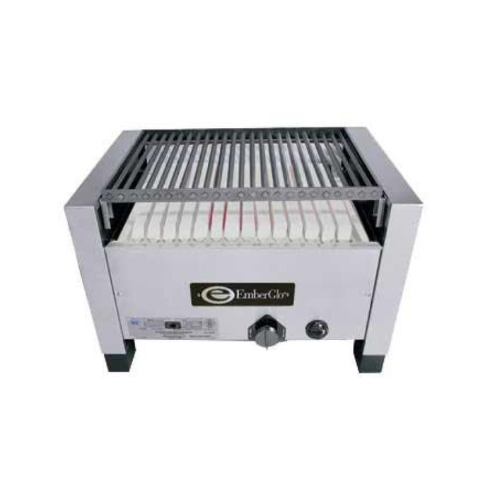 EmberGlo 25C-KABOB 26" Countertop Radiant Natural Gas Open Hearth, Open Front Charbroiler - 39,600 BTU