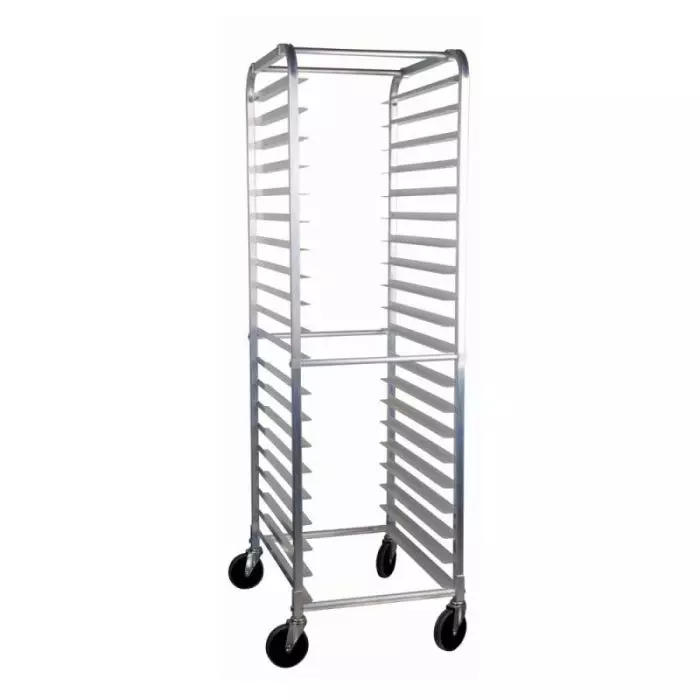 Nella 20-Tier All Welded Heavy-Duty Aluminum Pan Rack with Curved Top - 28351