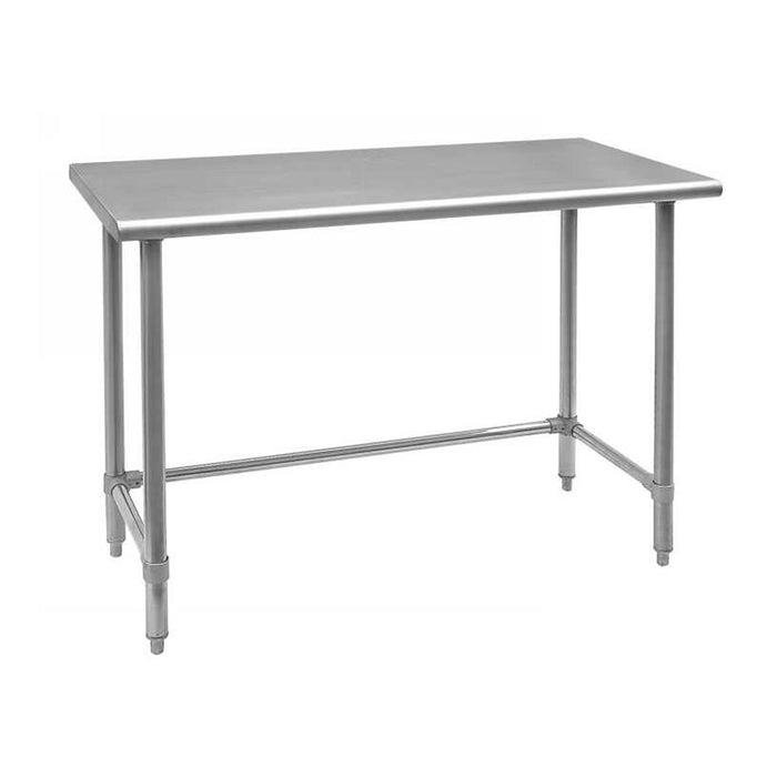 Nella 24" x 48" Stainless Steel Worktable With Leg Brace and Open Base - 28631