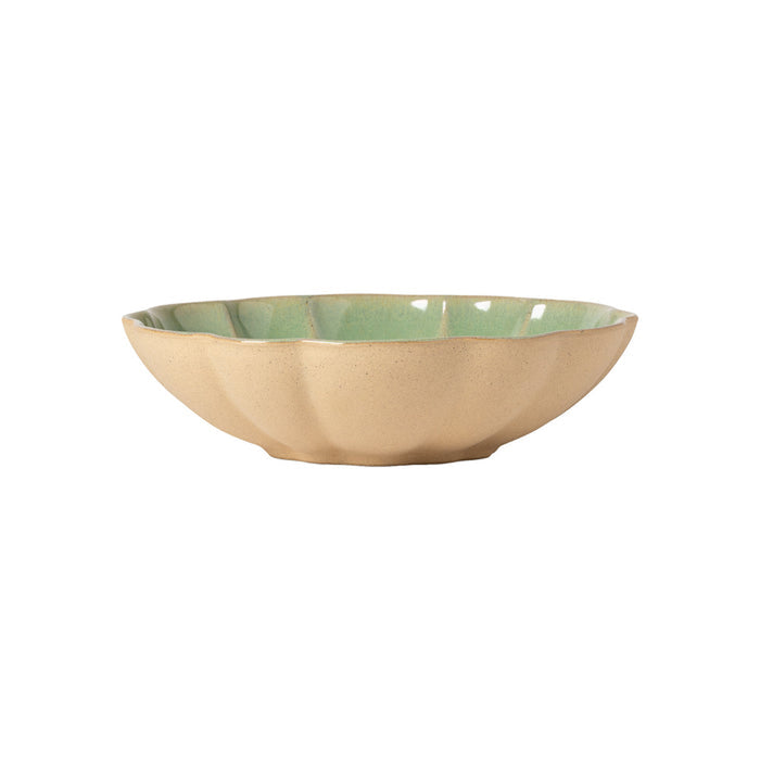 Costa Nova 37.5 Oz. Marrakesh Eucalyptus Green Round Stoneware Soup/Pasta Plate - 6/Case - 2IHP232-EUC