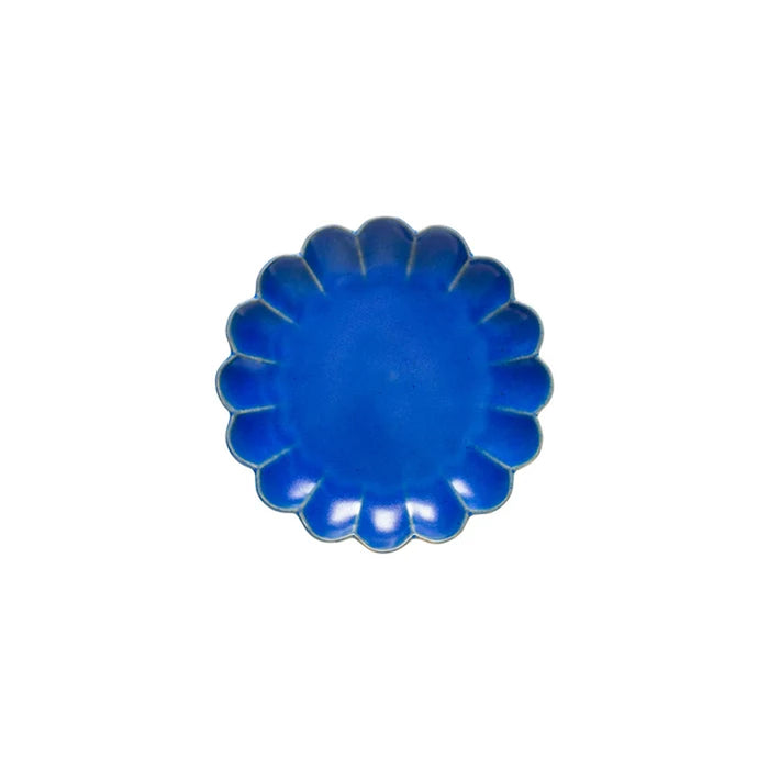 Costa Nova 7.4" Marrakesh Ciel Blue Round Stoneware Appetizer Plate - 6/Case - 2KEP191E-CIE