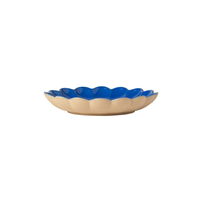 Costa Nova 7.4" Marrakesh Ciel Blue Round Stoneware Appetizer Plate - 6/Case - 2KEP191E-CIE