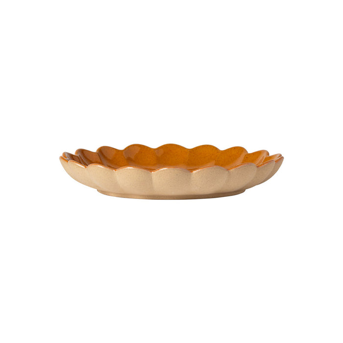Costa Nova 8.66" Marrakesh Cumin Yellow Round Stoneware Salad/Dessert Plate - 6/Case - 2KEP221E-CMN