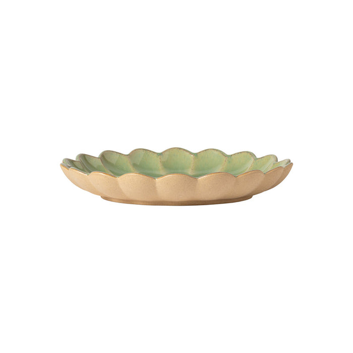 Costa Nova 8.66" Marrakesh Eucalyptus Green Round Stoneware Salad/Dessert Plate - 6/Case - 2KEP221E-EUC