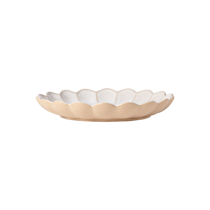 Costa Nova 8.66" Marrakesh Sable White Round Stoneware Salad/Dessert Plate - 6/Case - 2KEP221E-SBL
