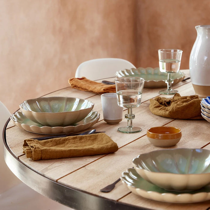 Costa Nova 10.87" Marrakesh Eucalyptus Green Round Stoneware Dinner Plate - 6/Case - 2KEP281E-EUC