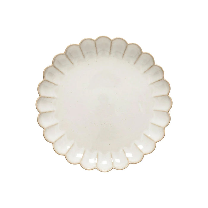 Costa Nova 10.87" Marrakesh Sable White Round Stoneware Dinner Plate - 6/Case - 2KEP281E-SBL