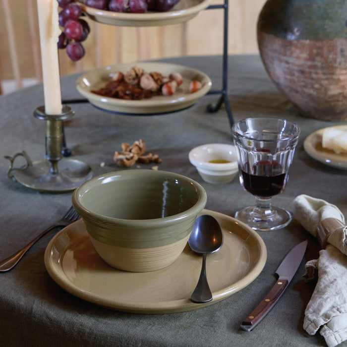 Costa Nova 21.6 Oz. Scotia Olive Green Round Stoneware Soup/Cereal Bowl - 6/Case - 2KSS162-OLV