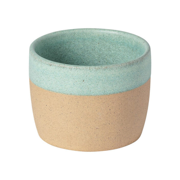 Costa Nova 6.75 Oz. Arenito Aqua Blue Stoneware Lungo Cup - 6/Case - 2LNC092-AQU
