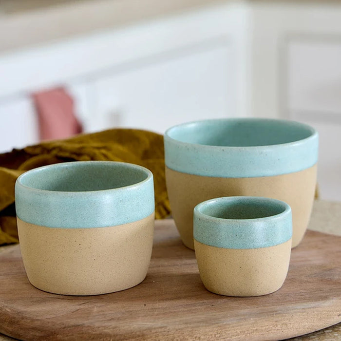 Costa Nova 12.25 Oz. Arenito Aqua Blue Stoneware Latte Cup - 6/Case - 2GOC101-AQU