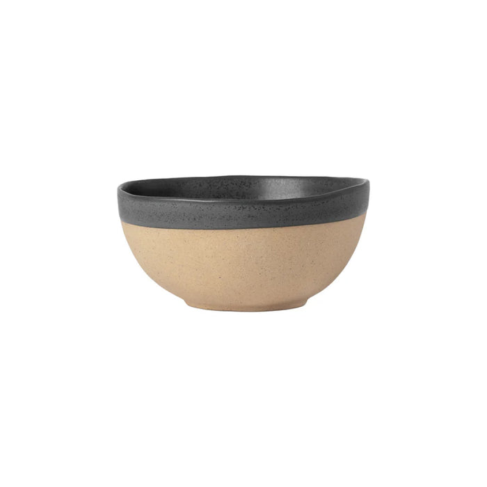 Costa Nova 22.6 Oz. Arenito Charcoal Grey Round Stoneware Cereal/Latte Bowl - 6/Case - 2LNS161-CHR