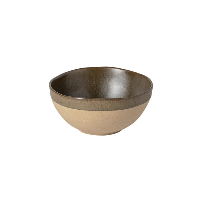 Costa Nova 22.6 Oz. Arenito Olive Green Round Stoneware Cereal/Latte Bowl - 6/Case - 2LNS161-OLV