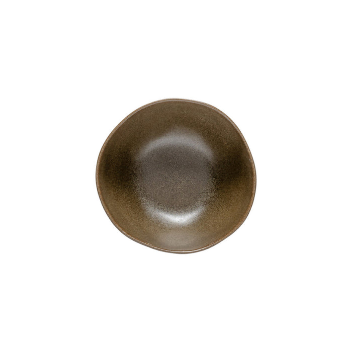 Costa Nova 22.6 Oz. Arenito Olive Green Round Stoneware Cereal/Latte Bowl - 6/Case - 2LNS161-OLV