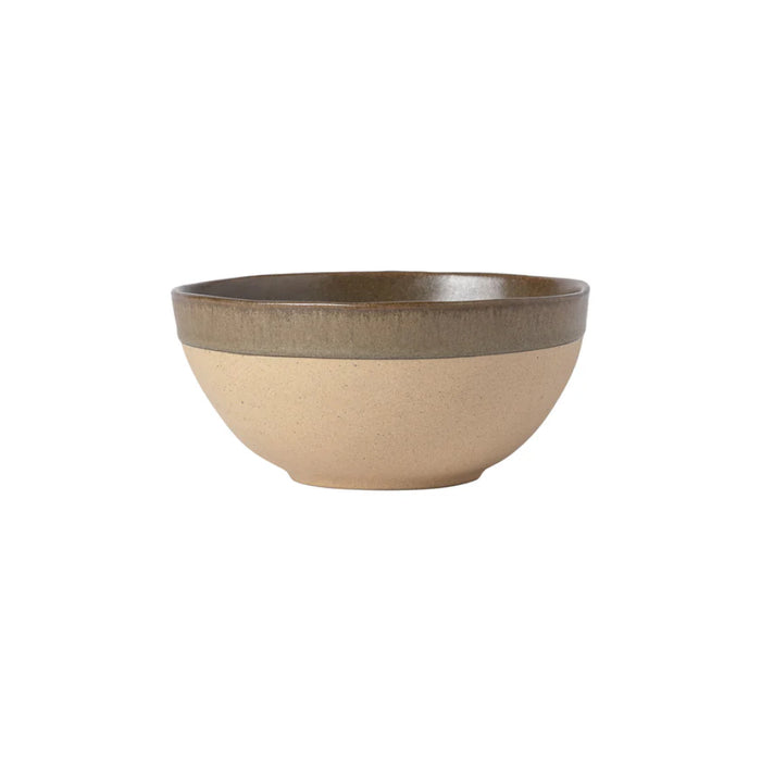 Costa Nova 22.6 Oz. Arenito Olive Green Round Stoneware Cereal/Latte Bowl - 6/Case - 2LNS161-OLV