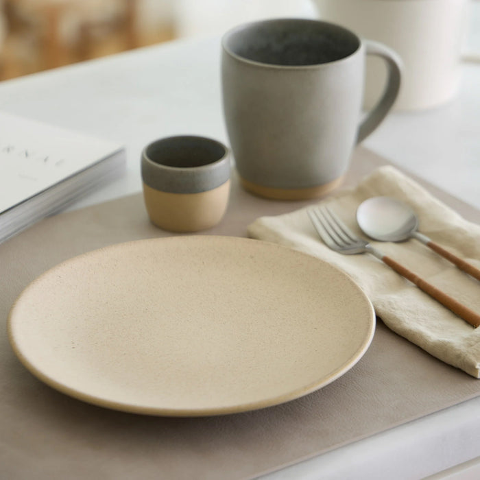 Costa Nova 8.6" Arenito Champagne Yellow Round Stoneware Salad/Dessert Plate - 6/Case - 2RTP222-CHM