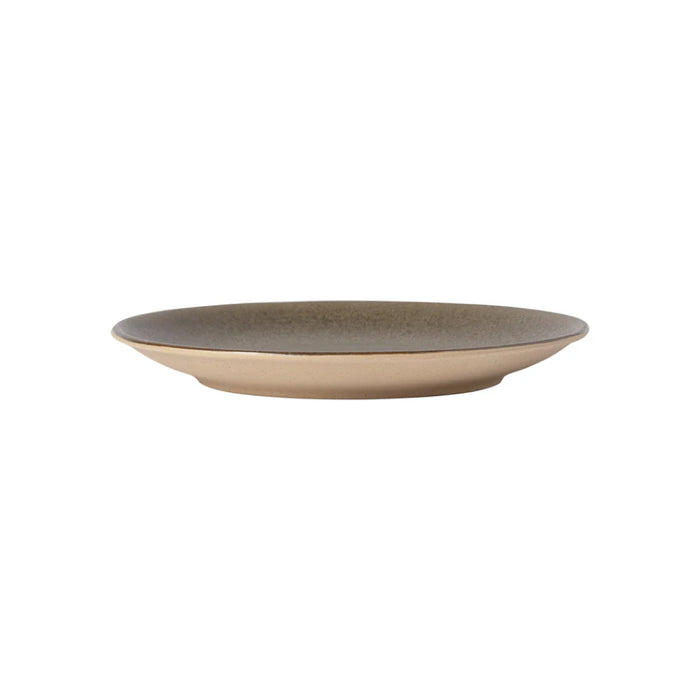 Costa Nova 8.6" Arenito Olive Green Round Stoneware Salad/Dessert Plate - 6/Case - 2RTP222-OLV