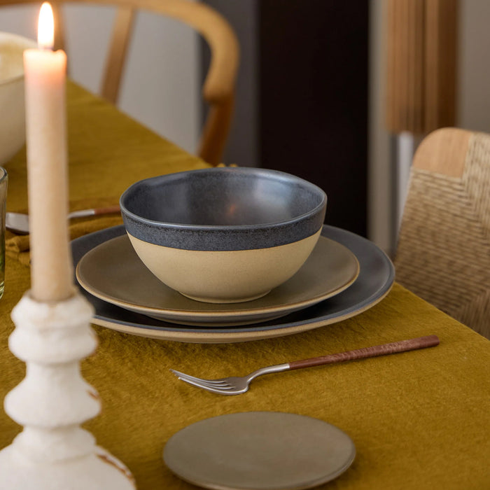 Costa Nova 8.6" Arenito Olive Green Round Stoneware Salad/Dessert Plate - 6/Case - 2RTP222-OLV