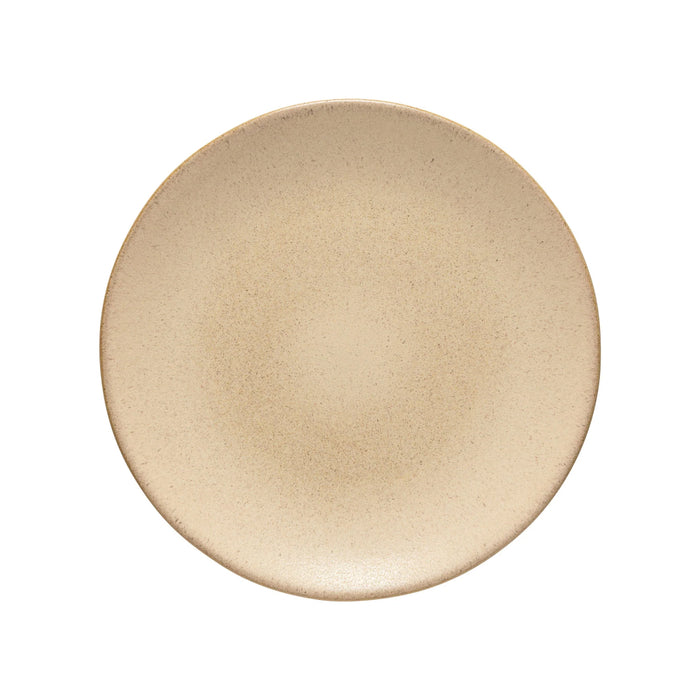 Costa Nova 10.8" Arenito Champagne Yellow Round Stoneware Dinner Plate - 6/Case - 2RTP282-CHM