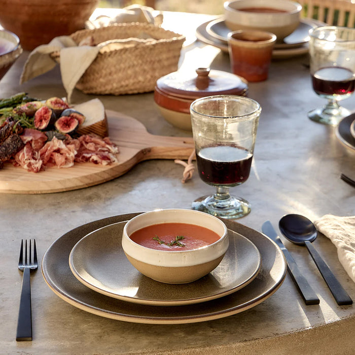 Costa Nova 10.8" Arenito Olive Green Round Stoneware Dinner Plate - 6/Case - 2RTP282-OLV