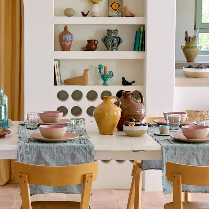 Costa Nova 10.8" Arenito Mauve Pink Round Stoneware Dinner Plate - 6/Case - 2RTP282-PNK