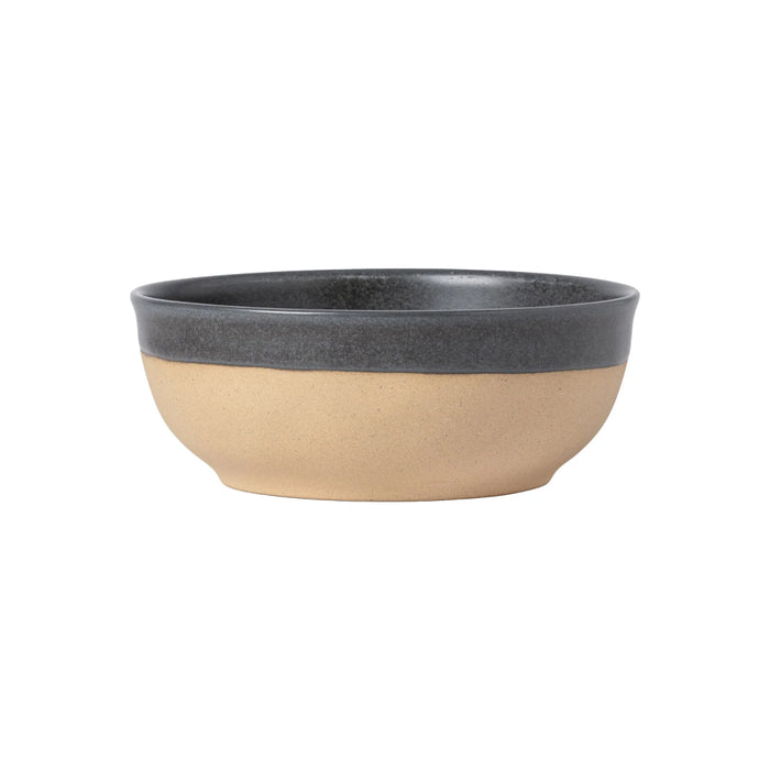 Costa Nova 7.25" Arenito Charcoal Grey Round Stoneware Poke Bowl - 2RTS192-CHR