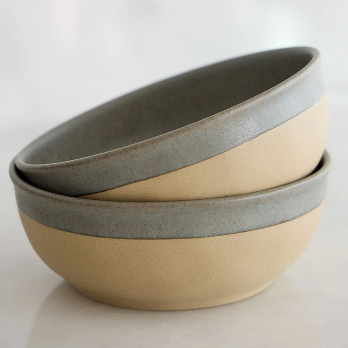 Costa Nova 7.25" Arenito Sage Green Round Stoneware Poke Bowl - 2RTS192-GRN