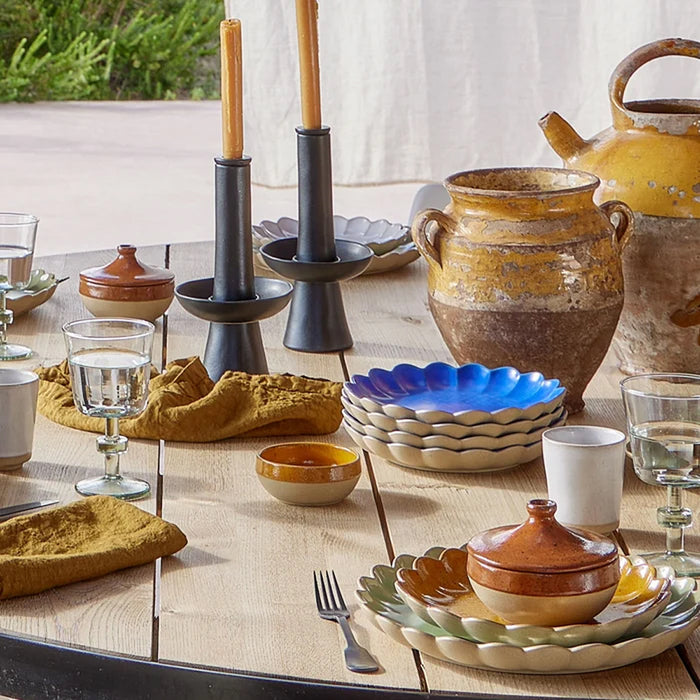 Costa Nova 4.4 Oz. Marrakesh Cumin Yellow Round Stoneware Dip Bowl - 6/Case - 2VGN101-CMN