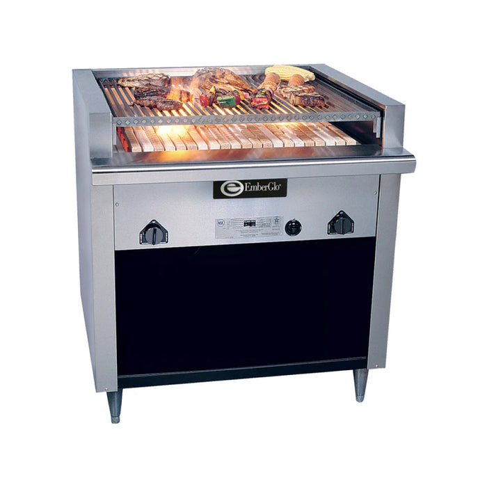 EmberGlo 31F 36" Floor Model Radiant Natural Gas Charbroiler - 68,000 BTU