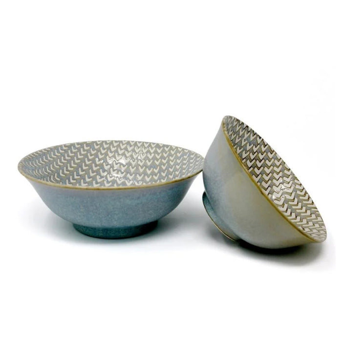 BIA 6" Chevron Stoneware Footed Serving Bowl - 410410CV