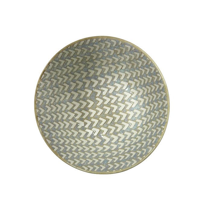 BIA 8.25" Chevron Stoneware Footed Serving Bowl - 410411CV