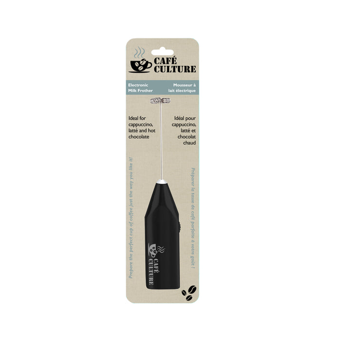 Danesco 4244755BK 8.25" Black Stainless Steel Electronic Milk Frother