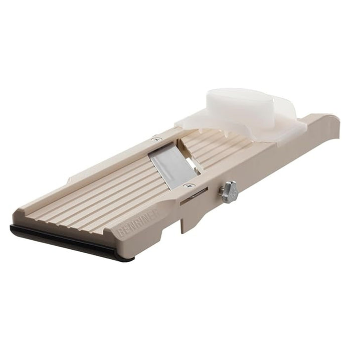 Benriner No. 64 12.75" Japanese Mandoline Fruit & Vegetable Slicer with 3 Blades & Finger Guard
