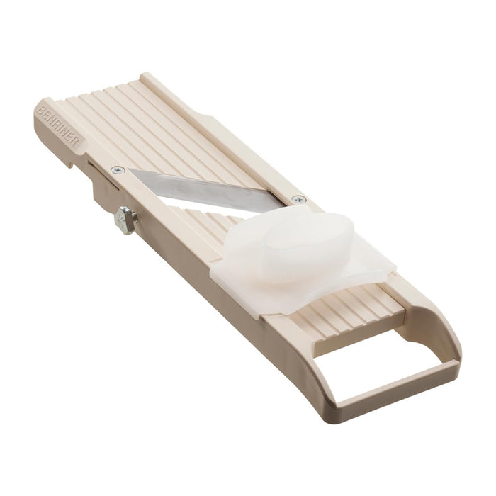Benriner No. 64 12.75" Japanese Mandoline Fruit & Vegetable Slicer with 3 Blades & Finger Guard