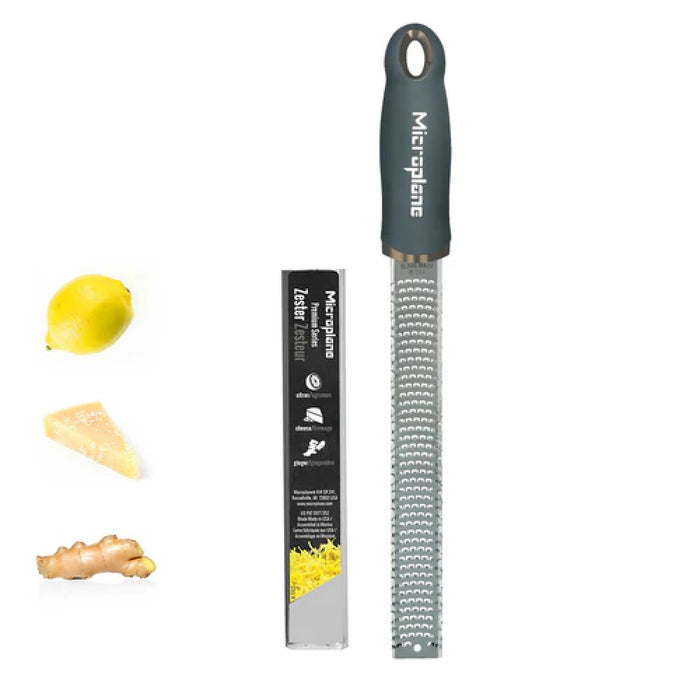 Microplane 46743 8" Premium Classic Citrus Zester - Dark Grey