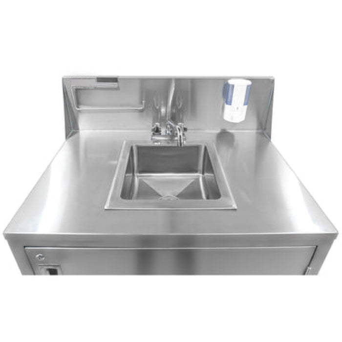 Nella 34" x 25" Portable Hand Sink with Backsplash, Water Heater Tank & Pump - 46788