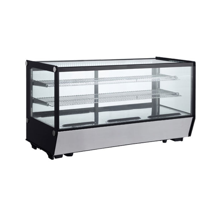 Nella 48" Square Glass Countertop Refrigerated Showcase - 7.13 cu. ft.